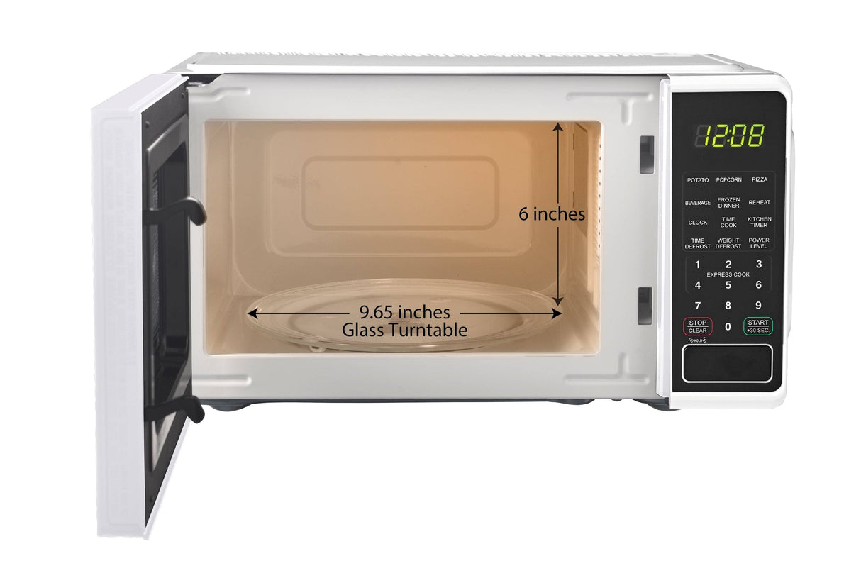 Mainstays 0.7 Cu ft Compact Countertop Microwave Oven, White
