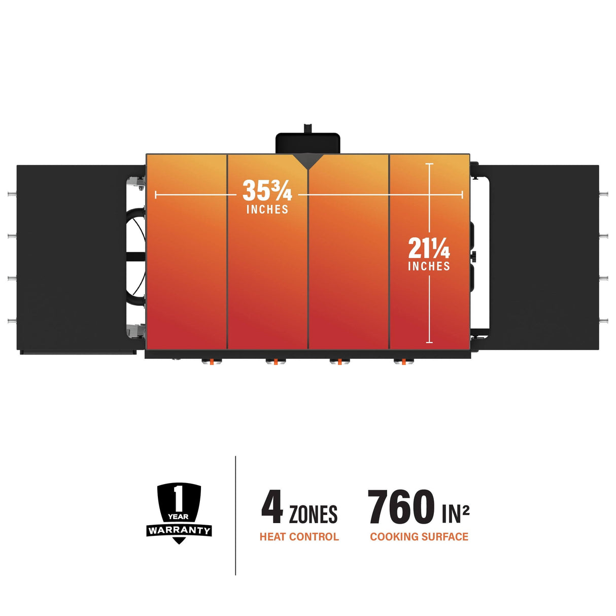 Blackstone 4 Burner 36" Griddle Cooking Station with Hard Cover